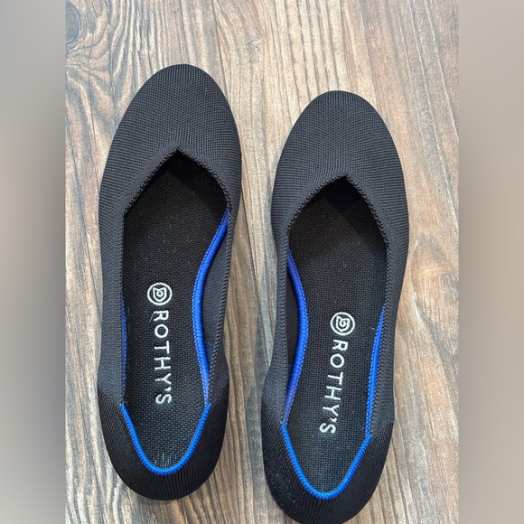 ROTHYS ROTHY’S KNIT BALLET FLAT BLACK ROUND TOE SIZE 11 - Picture 2 of 8